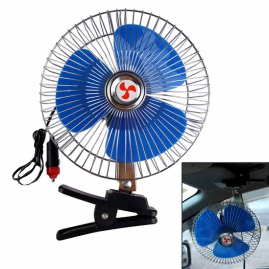 Ανεμιστήρας Περιστρεφόμενος  Νικελ 24 Volt 8" Με Κλιπ