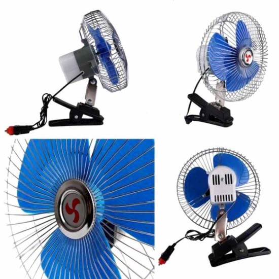 Ανεμιστήρας Περιστρεφόμενος  Νικελ 24 Volt 8" Με Κλιπ
