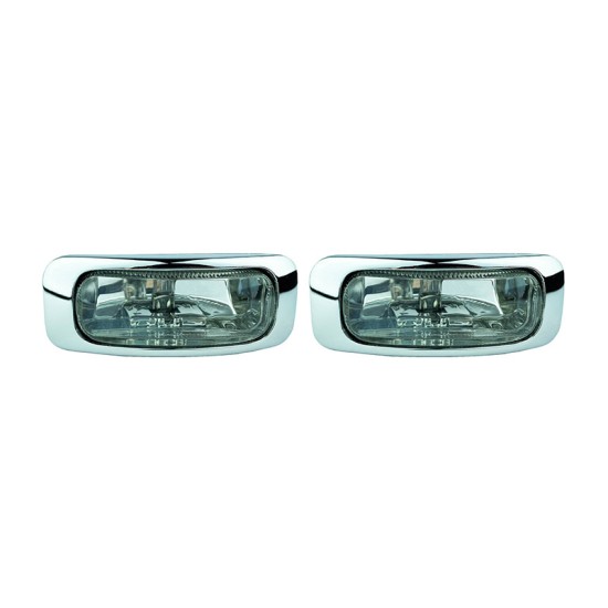 Προβολείς Universal 125x46mm H3 12V 55W LA-1100 16031 Λευκό 2 Τεμάχια