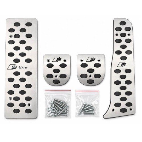 Πεντάλ Αλουμινίου Και Footrest Για VW Golf 5 , 6 , Scirocco, Sharan, Caddy / Skoda Octavia 04-13 / Seat Leon 1P, Toledo 3 Μη Αυτόματα Σετ 4 Τεμάχια