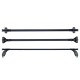 Μπάρες Οροφής Σιδερένιες CRUZ 921-102 Optima OS-125cm Μαύρες 2 Τεμάχια