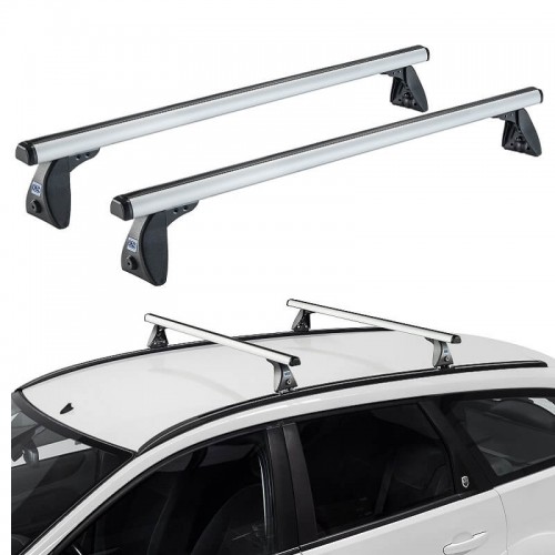 Μπάρες Οροφής Αλουμινίου CRUZ 924-026 Optima Alu S-128cm Ασημί 2 Τεμάχια