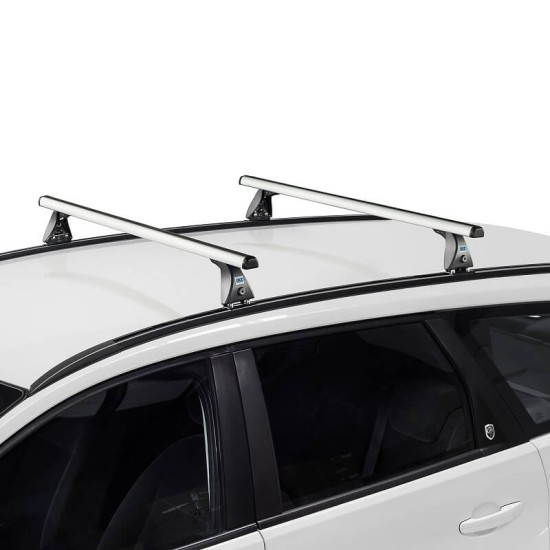 Μπάρες Οροφής Αλουμινίου CRUZ 924-026 Optima Alu S-128cm Ασημί 2 Τεμάχια