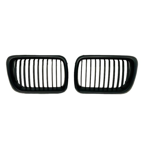 Καρδιές Μάσκας Για Bmw 3 E36 96-99 Μαύρο Ματ Με 11 Γραμμές 2 Τεμάχια
