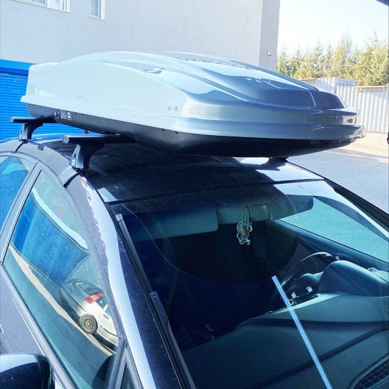 Μπαγκαζιέρα Οροφής Space 530L Silver Γυαλιστερή Με Διπλό Άνοιγμα