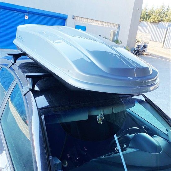 Μπαγκαζιέρα Οροφής Space 530L Silver Γυαλιστερή Με Διπλό Άνοιγμα