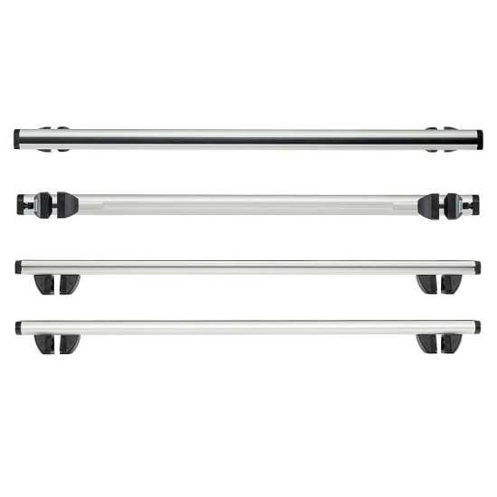 Μπάρες Οροφής Αλουμινίου CRUZ 924-066 Alu Cargo R-148cm Railing System Ασημί 2 Τεμάχια