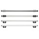 Μπάρες Οροφής Αλουμινίου CRUZ 924-066 Alu Cargo R-148cm Railing System Ασημί 2 Τεμάχια