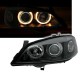 Μπροστινά Φανάρια Set Για Opel Astra G 97-04 Angel Eyes Μαύρα H7/H7 Depo
