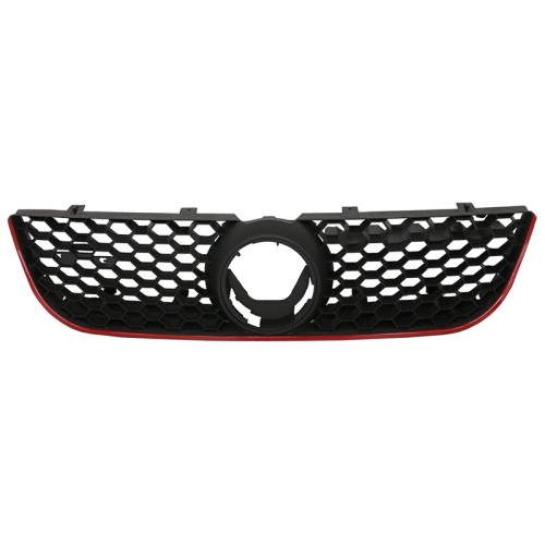 Μάσκα Για Vw Polo 9N3 05-09 GTI Look Κυψελωτή Με Κόκκινο Σιρίτι 1 Τεμάχιο