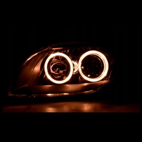 Μπροστινά Φανάρια Set Για Audi A4 B7 04-08 Angel Eyes Black H7/H7 Depo