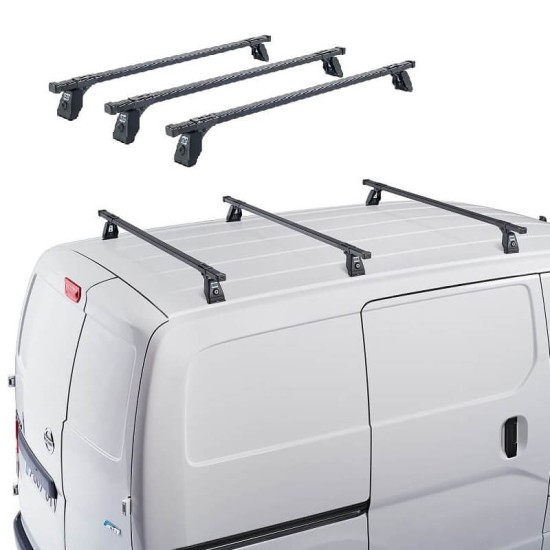 Μπάρες Οροφής Σιδερένιες CRUZ Cargo Spro-120cm 922-444 Σετ Με Πόδια Για VW Caddy 11-20 3 Τεμάχια