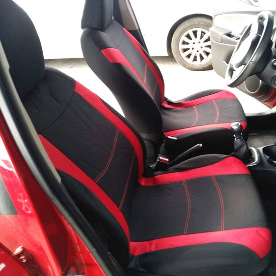 Καλύμματα Υφασμάτινα Sport All In One Μαύρο-Κόκκινο Ζευγάρι 4 Τεμάχια