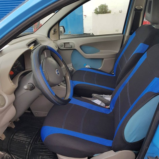 Καλύμματα Υφασμάτινα Super Sport All In One Μαύρο/Μπλε Σετ Εμπρός-Πίσω 11 Τεμάχια