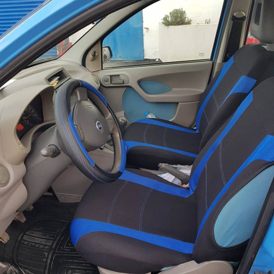 Καλύμματα Υφασμάτινα Super Sport All In One Μαύρο/Μπλε Σετ Εμπρός-Πίσω 11 Τεμάχια