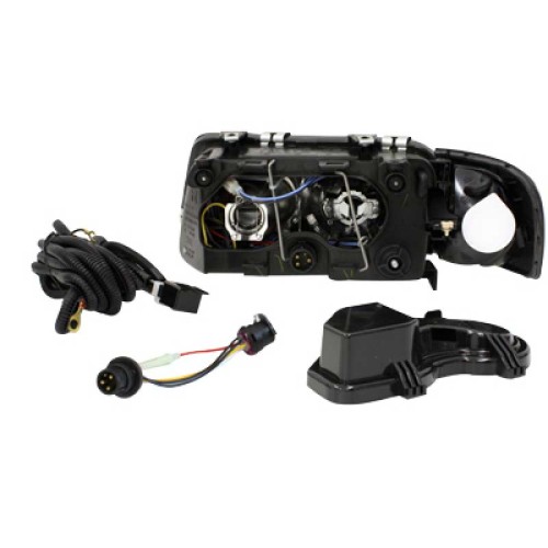 Μπροστινά Φανάρια Set Για Audi A3 8L 96-00 Angel Eyes Μαύρα H7/H7 Depo