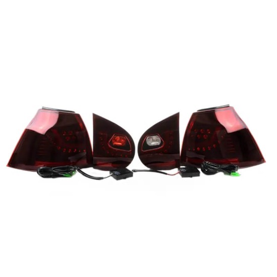 Πισινά Φανάρια Set Για Vw Golf V (5) 03-08 Led Urban Style Cherry Red/Smoke Winjet
