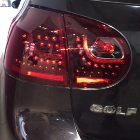 Πισινά Φανάρια Set Για Vw Golf V (5) 03-08 Led Urban Style Cherry Red/Smoke Winjet