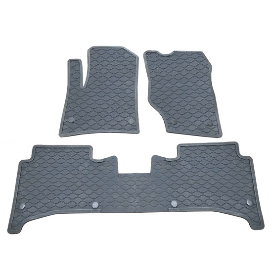 Πατάκια Σκαφάκια 3D Από Λάστιχο Για Porsche Cayenne 1 (9PA) (02-11) / VW Touareg 1 (7L) 02-10 "Star Diamond" 3 Τεμάχια Γκρι