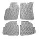Πατάκια Σκαφάκια 3D Από Λάστιχο Για Skoda Fabia 2002- / 2007-2014 "Star Diamond" 4 Τεμάχια Γκρι