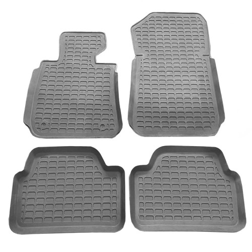 Πατάκια Σκαφάκια 3D Από Λάστιχο Για Bmw 1 E81 , E87 04-11 "Star Diamond" 4 Τεμάχια Γκρι