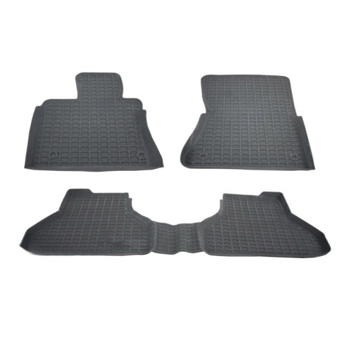 Πατάκια Σκαφάκια 3D Από Λάστιχο Για Bmw X5 E70 07-13, F15 13-18 / X6 E71 07-13, F16 15-19 "Star Diamond" 3 Τεμάχια Γκρι