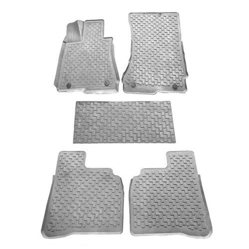 Πατάκια Σκαφάκια 3D Από Λάστιχο Για Mercedes-Benz S-Class 05-13 W221 Long "Star Diamond" 5 Τεμάχια Γκρι