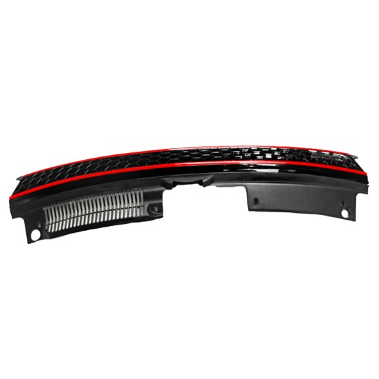 Μάσκα Για Vw Golf VI (6) 08-11 GTI Look Κυψελωτή Με Κόκκινο Σιρίτι 1 Τεμάχιο
