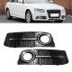 Δίχτυ Προφυλακτήρα Εμπρός Πλαινό Για Audi A4 B8 08-11 RS Look Γυαλιστερό Μαύρο / Χρώμιο Αριστερό & Δεξί 2 Τεμάχια