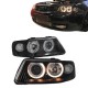 Μπροστινά Φανάρια Set Για Audi A3 8L 00-03 Angel Eyes Μαύρα H7/H7 Depo