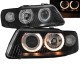 Μπροστινά Φανάρια Set Για Audi A3 8L 00-03 Angel Eyes Μαύρα H7/H7 Depo