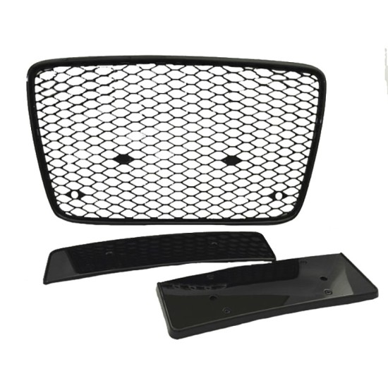 Μάσκα Για Audi Q7 4L 05-15 RSQ7 Look Κυψελωτή Μαύρη 1 Τεμάχιο