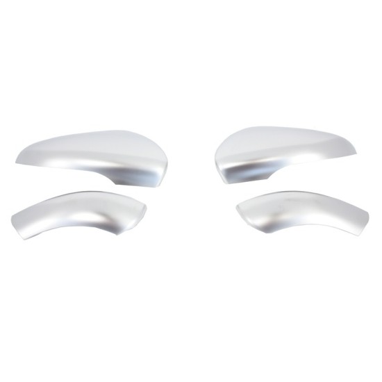 Καπάκια Καθρεφτών Για VW Golf VI (6) 08-12, Touran 10-15 Brushed Aluminium Πάνω-Κάτω Σετ 4 Τεμάχια