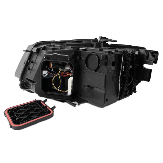 Μπροστινά Φανάρια Set Για Audi Q5 8R 08-12 TRU DRL Μαύρα H7 Με Μοτέρ Depo