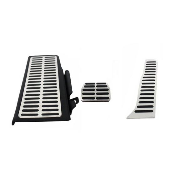 Πεντάλ Αλουμινίου Κουμπωτά Και Footrest Για VW Passat B6 05-10 / Passat B7 10-14 / Passat CC Αυτόματα Σετ 3 Τεμάχια KPVW02