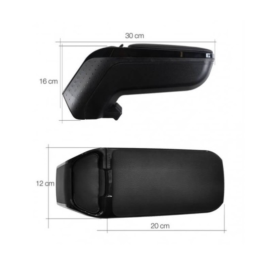 Κονσόλα Χειροφρένου Τεμπέλης Armster 2 Για Peugeot 308 2007-2013 Μαύρο Χρώμα
