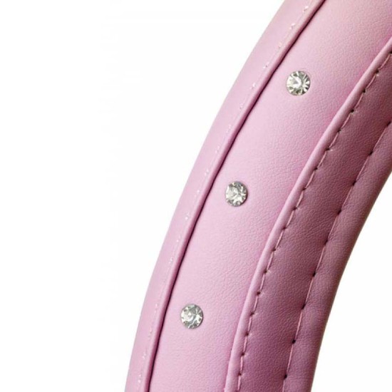 Κάλυμμα Tιμονιού \'\'Pink Diamonds\'\' Ροζ Με Στρας Medium 37-39cm