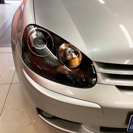 Μπροστινά Φανάρια Set Για Vw Golf V (5) 03-08 Projectors GTI / R32 Look Μαύρα H7/H7 Με Μοτέρ & E-Mark Carner