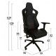 Κάθισμα Bucket RS Gaming Chair Δερματίνη - Suede Μαύρο Με Κόκκινες Ραφές Καπιτονέ 1 Τεμάχιο Carner 2039