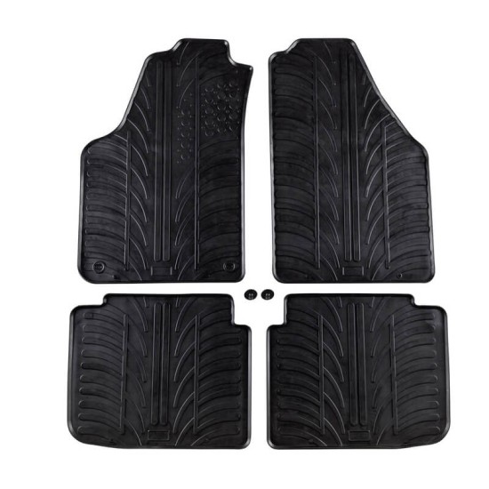 Πατάκια Αυτοκινήτου Gledring 0373 Lancia Musa 2007- / Fiat Idea 2006- Μαύρο 4 Τεμάχια