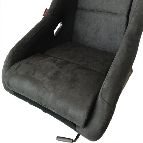 Καθίσματα Bucket Race Κουβάδες Suede Alcantara Μαύρο Ζευγάρι 2 Τεμαχίων