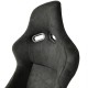 Καθίσματα Bucket Race Κουβάδες Suede Alcantara Μαύρο Ζευγάρι 2 Τεμαχίων