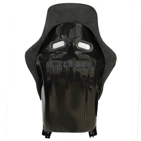 Καθίσματα Bucket Race Κουβάδες Suede Alcantara Μαύρο Ζευγάρι 2 Τεμαχίων