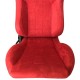 Καθίσματα Bucket R8 Suede Alcantara Κόκκινο Ζευγάρι 2 Τεμαχίων
