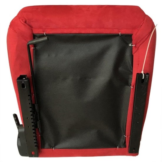 Καθίσματα Bucket R8 Suede Alcantara Κόκκινο Ζευγάρι 2 Τεμαχίων