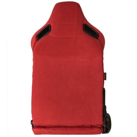 Καθίσματα Bucket R8 Suede Alcantara Κόκκινο Ζευγάρι 2 Τεμαχίων