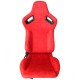 Καθίσματα Bucket R8 Suede Alcantara Κόκκινο Ζευγάρι 2 Τεμαχίων