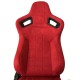 Καθίσματα Bucket R8 Suede Alcantara Κόκκινο Ζευγάρι 2 Τεμαχίων