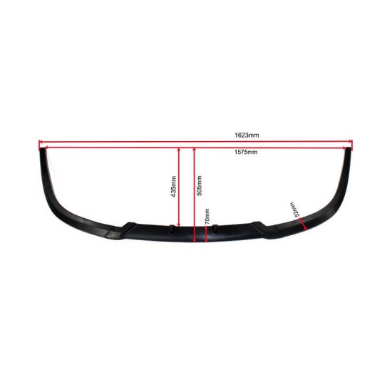Μπροστινό Spoiler Universal Lip Spoiler CUΡ 2.0 Cupra Look Από Abs Πλαστικό 3 Τεμάχια