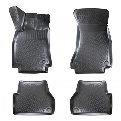 Πατάκια Σκαφάκια 3D Από Λάστιχο TPE Για Audi A4 B8 Sedan 2008-2015/ A4 B9 Sedan 2016-/ A5 2007-20015 Rizline 4 Τεμάχια Μαύρα